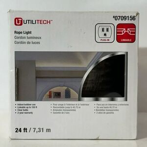 Utilitech #0709156 Rope Light 24 Feet | Indoor/Outdoor Use
